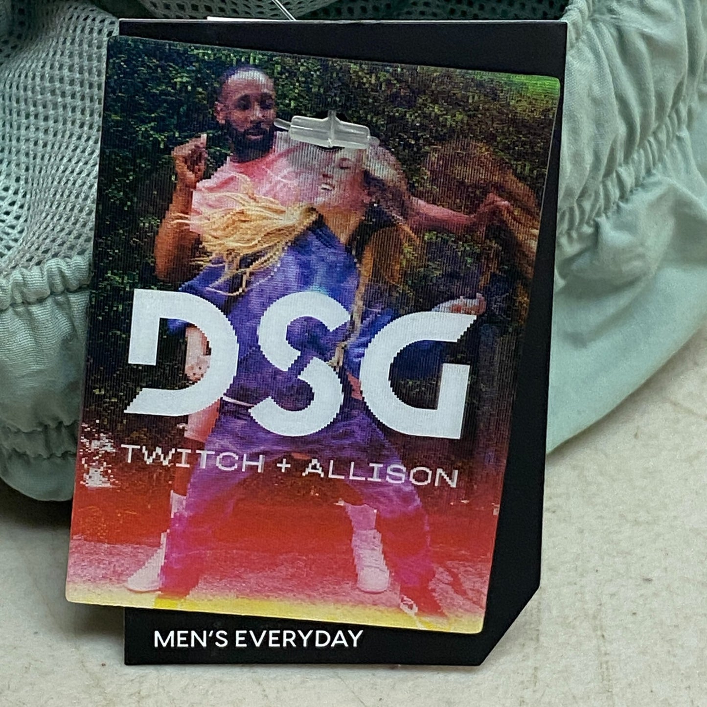 DSG X TWITCH + ALLISON Men's 6â Nylon Lifestyle Shorts Dusty Mint BOSSM13131