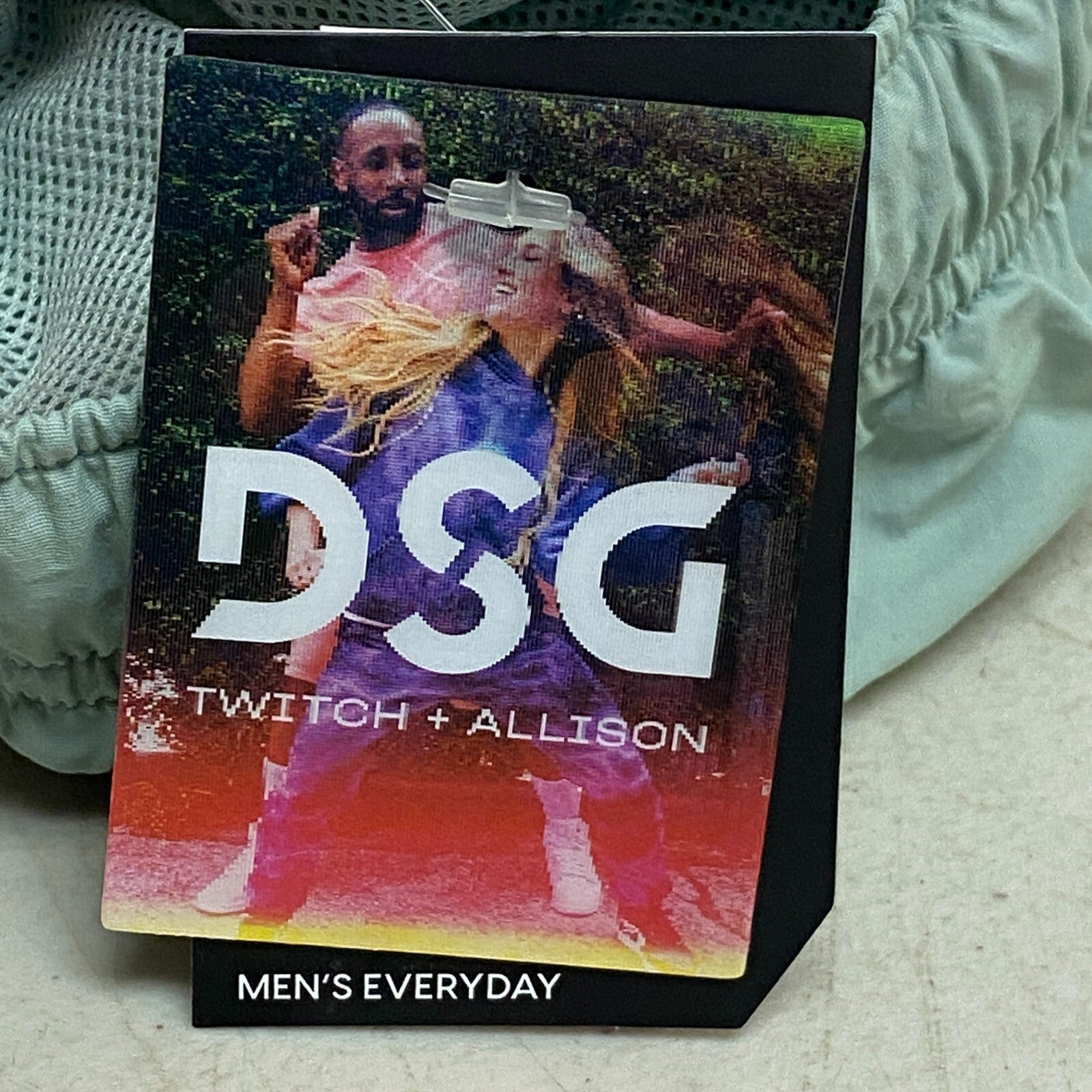 DSG X TWITCH + ALLISON Men's 6â Nylon Lifestyle Shorts Dusty Mint BOSSM13131