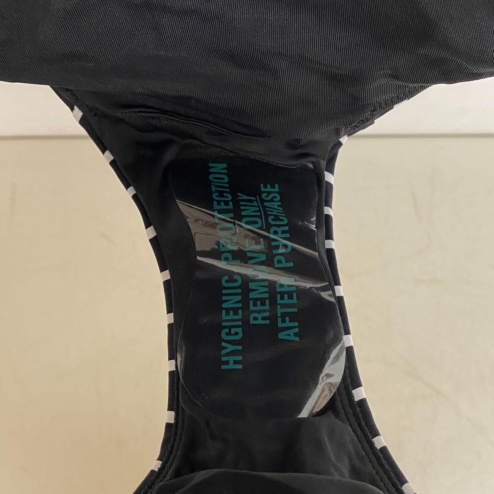 CALIA Women's MidRise Wide Banded High Leg Swim Bottoms Stripe Black WSA23414PRT