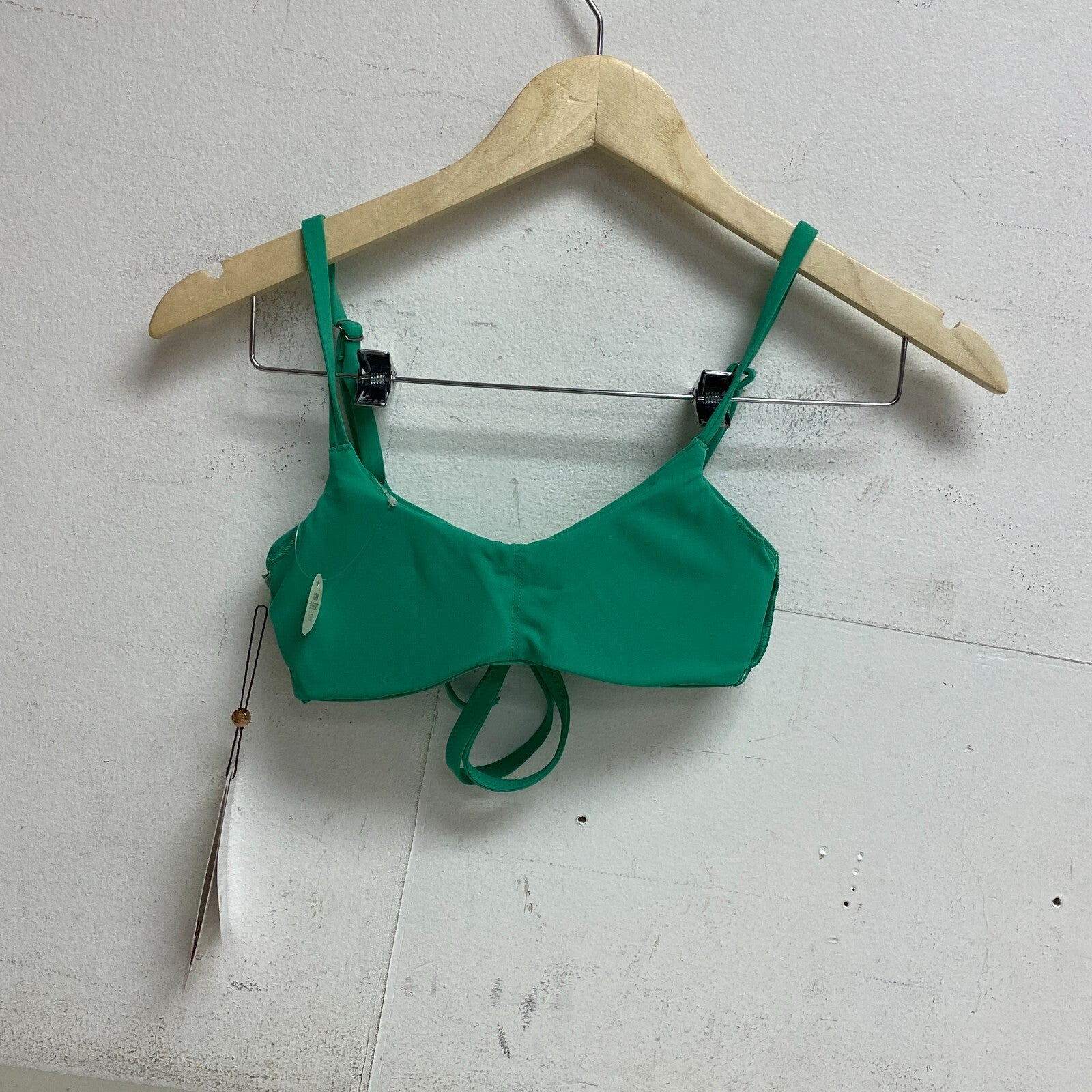 CALIA Women's Tie Back Low Support Bikini Top Green Glow WSA23200 BRAND NEW