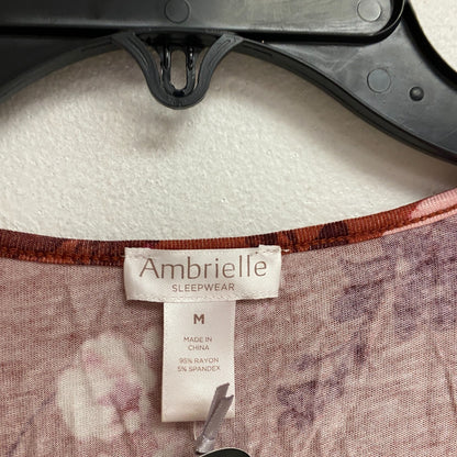 AMBRIELLE SLEEPWEAR 2-pc set sleeveless tank top and pajama pant size M floral