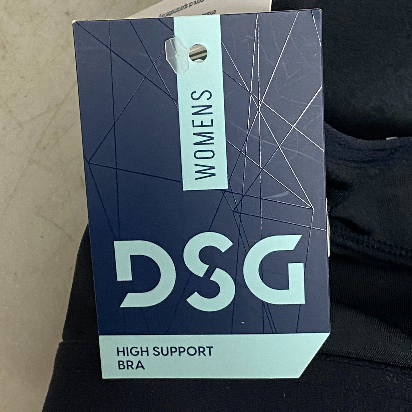 DSG Women's High Support Racerback Bra Pure Black Racerback Top Summer DAW30745