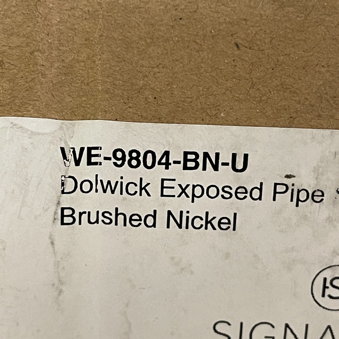 Signature Hardware Dolwick Exposed‑Pipe Shower & Tub Faucet Brushed Nickel