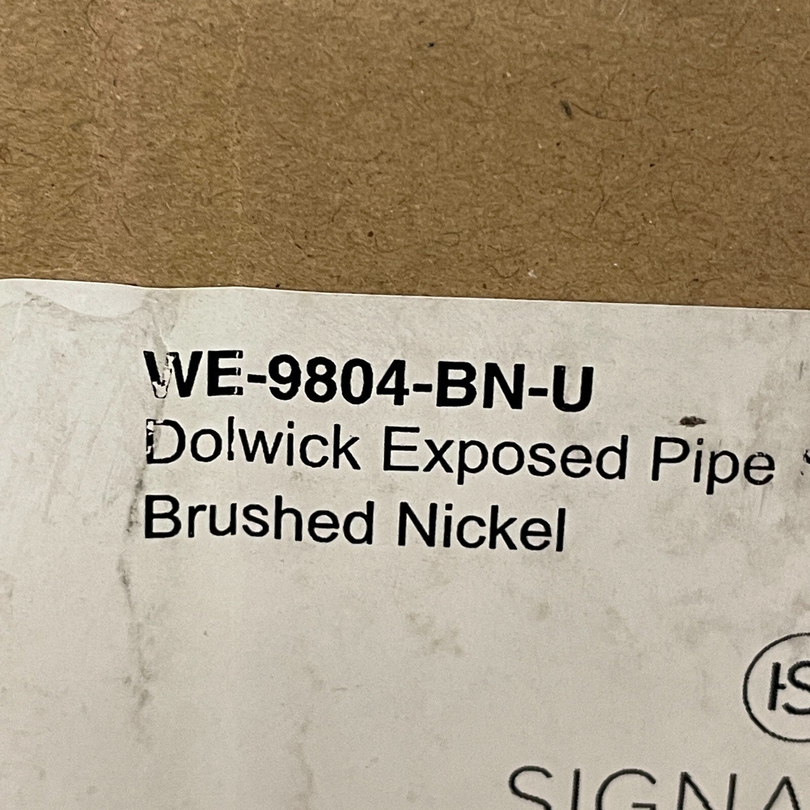 Signature Hardware Dolwick Exposed‑Pipe Shower & Tub Faucet Brushed Nickel