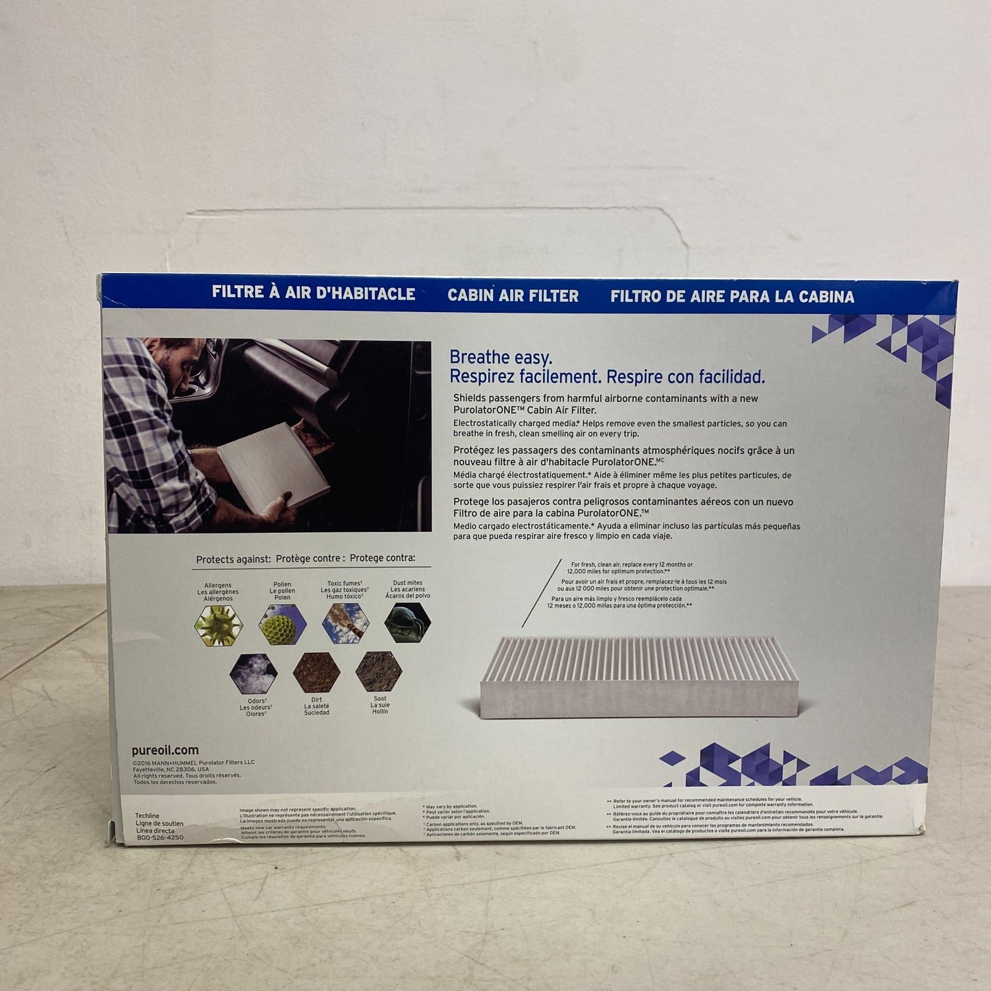 Purolator ONE Cabin Air Filter Activated Carbon Filter C25832