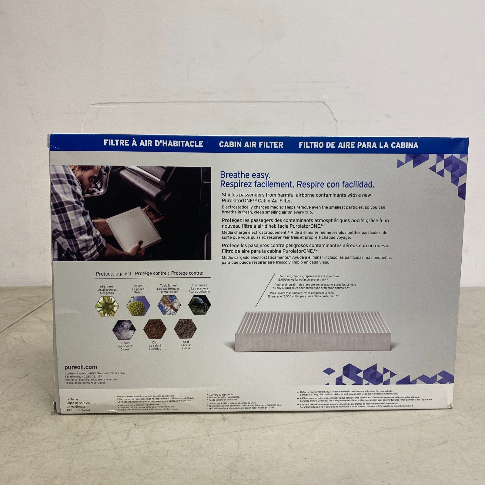 Purolator ONE Cabin Air Filter Activated Carbon Filter C25832