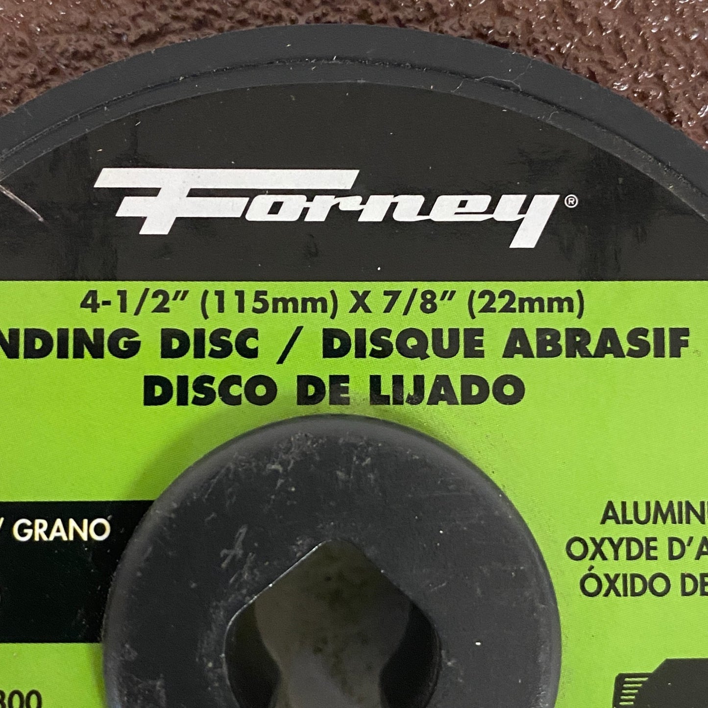 Forney Resin Fibre Sanding Disc 4.5" 36 Grit 7/8" Arbor 3 Pack Model 71668