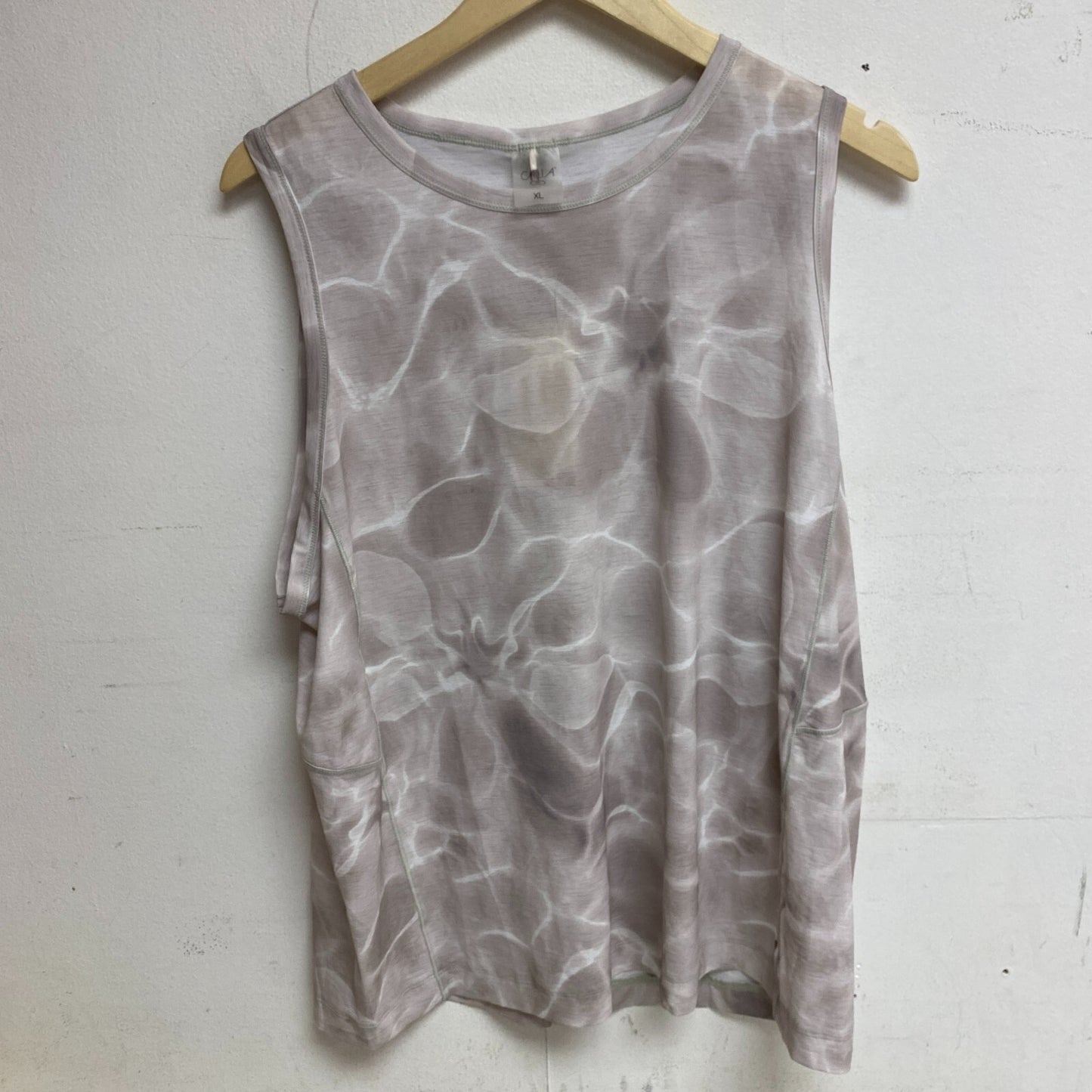 Calia Womens Split Back Muscle Tank Aquatic Neutral Sleeveless WAX11223PRT