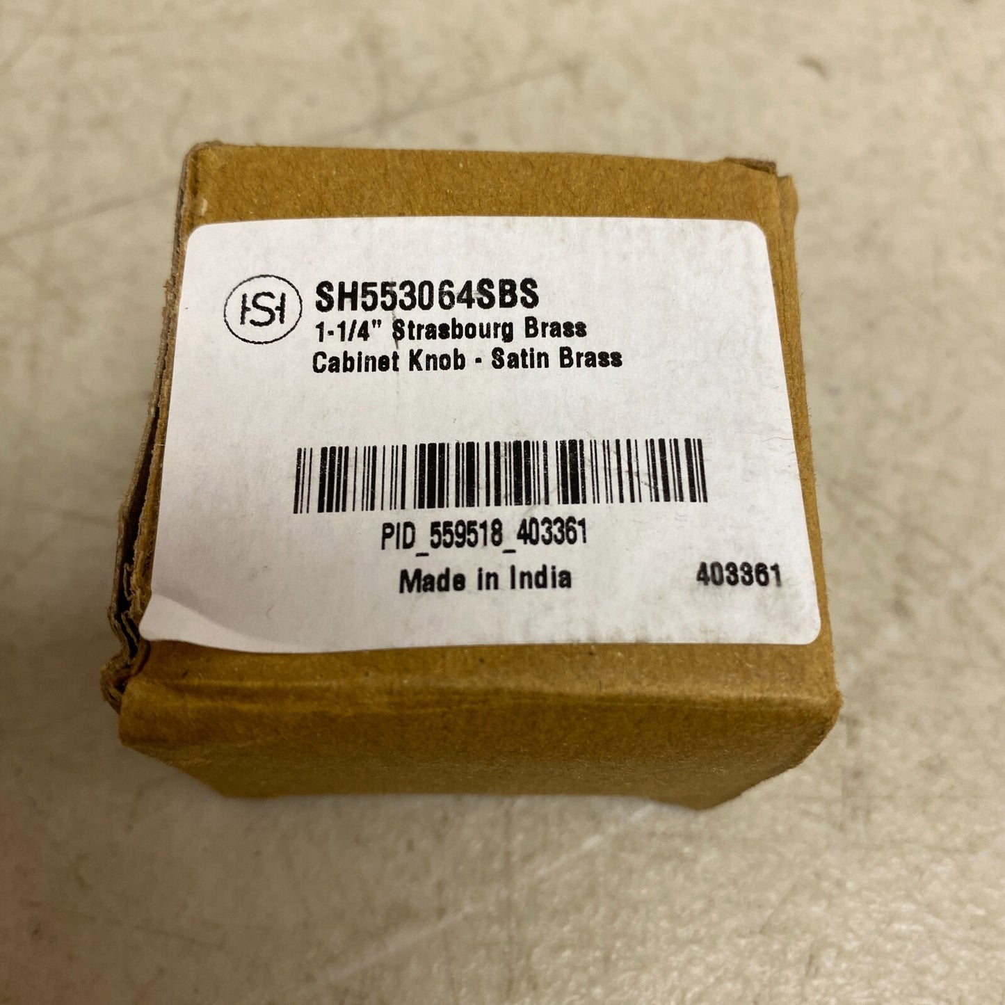 Signature Hardware 1-1/4" Strasbourg Brass Cabinet Knob - Satin Brass