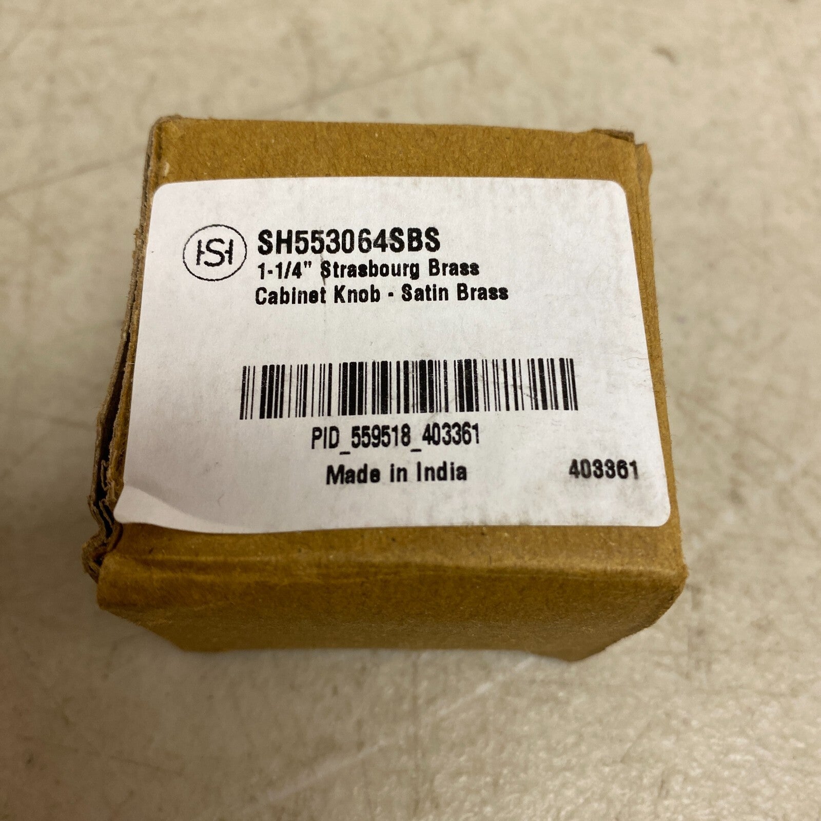 Signature Hardware 1-1/4" Strasbourg Brass Cabinet Knob - Satin Brass