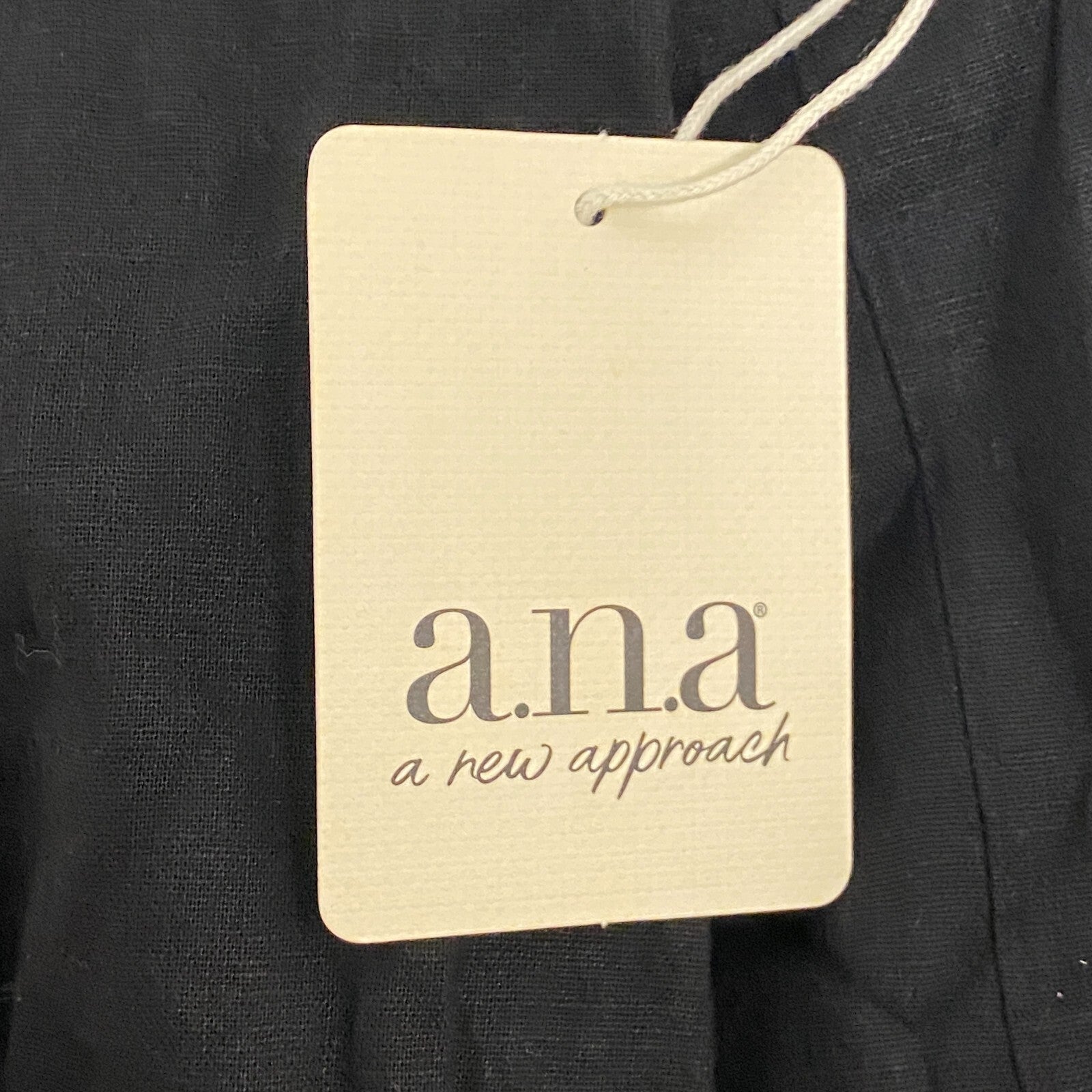 Ana a new approach sleeveless black roundneck see through chest open back Size S