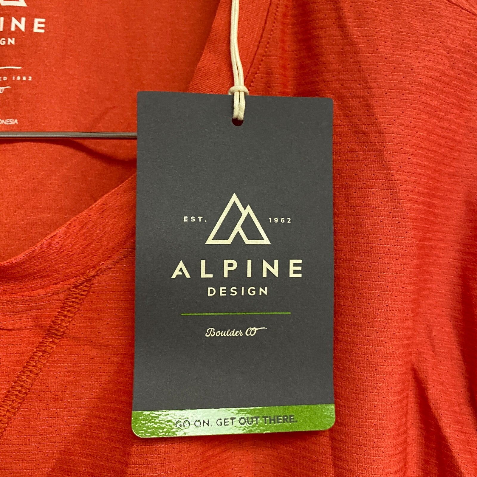 Alpine Design Mens Everyday Active Long Sleeve Tee Red Heather ADM23205 New!