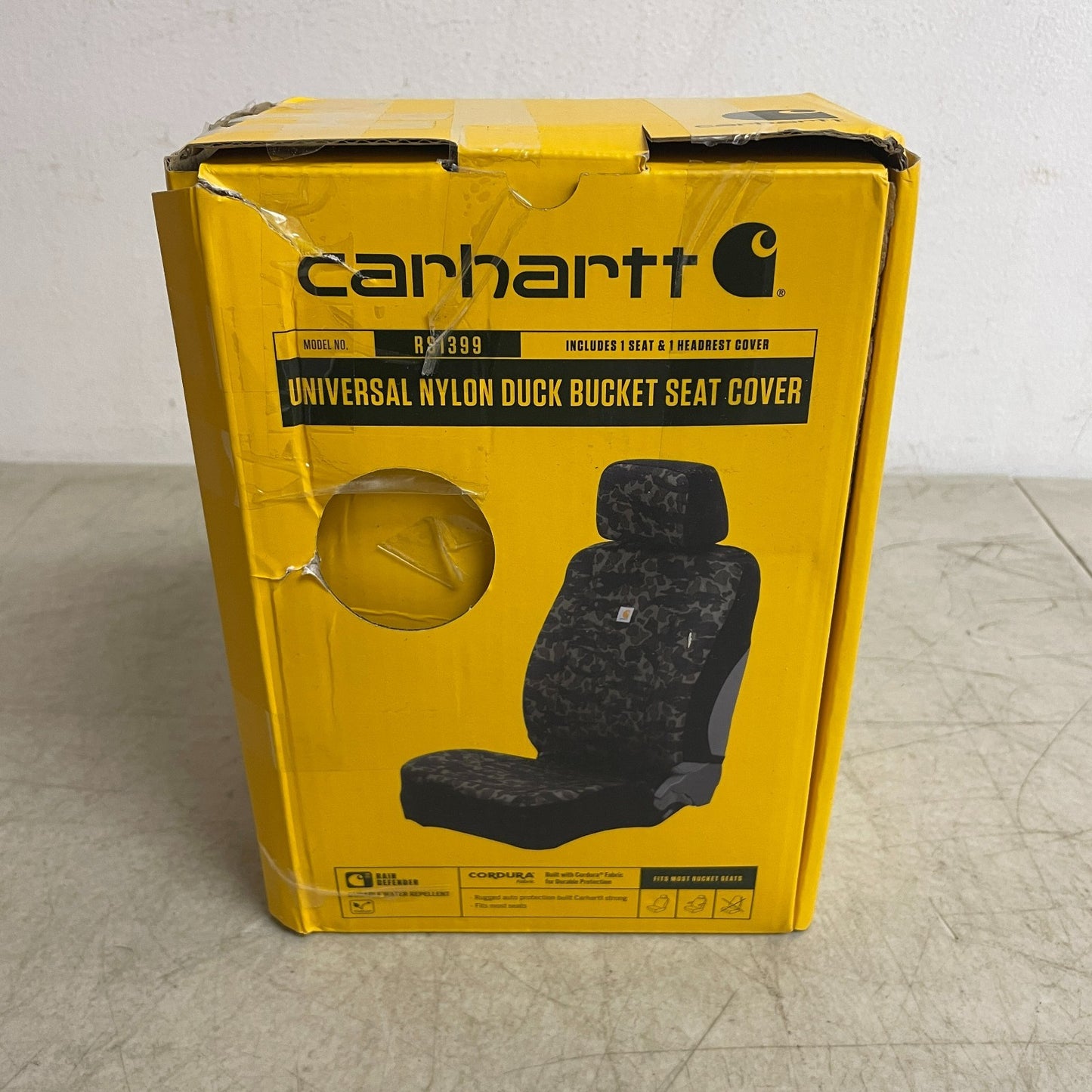 Carhartt Universal Bucket Seat Cover Nylon Duck Canvas Blind Duck Camo Single