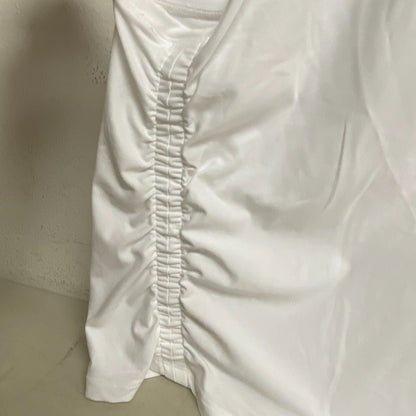 DSG Women's Cinch Relaxed Fit Tank Top Shirt Pure White Sleeveless DAW23100
