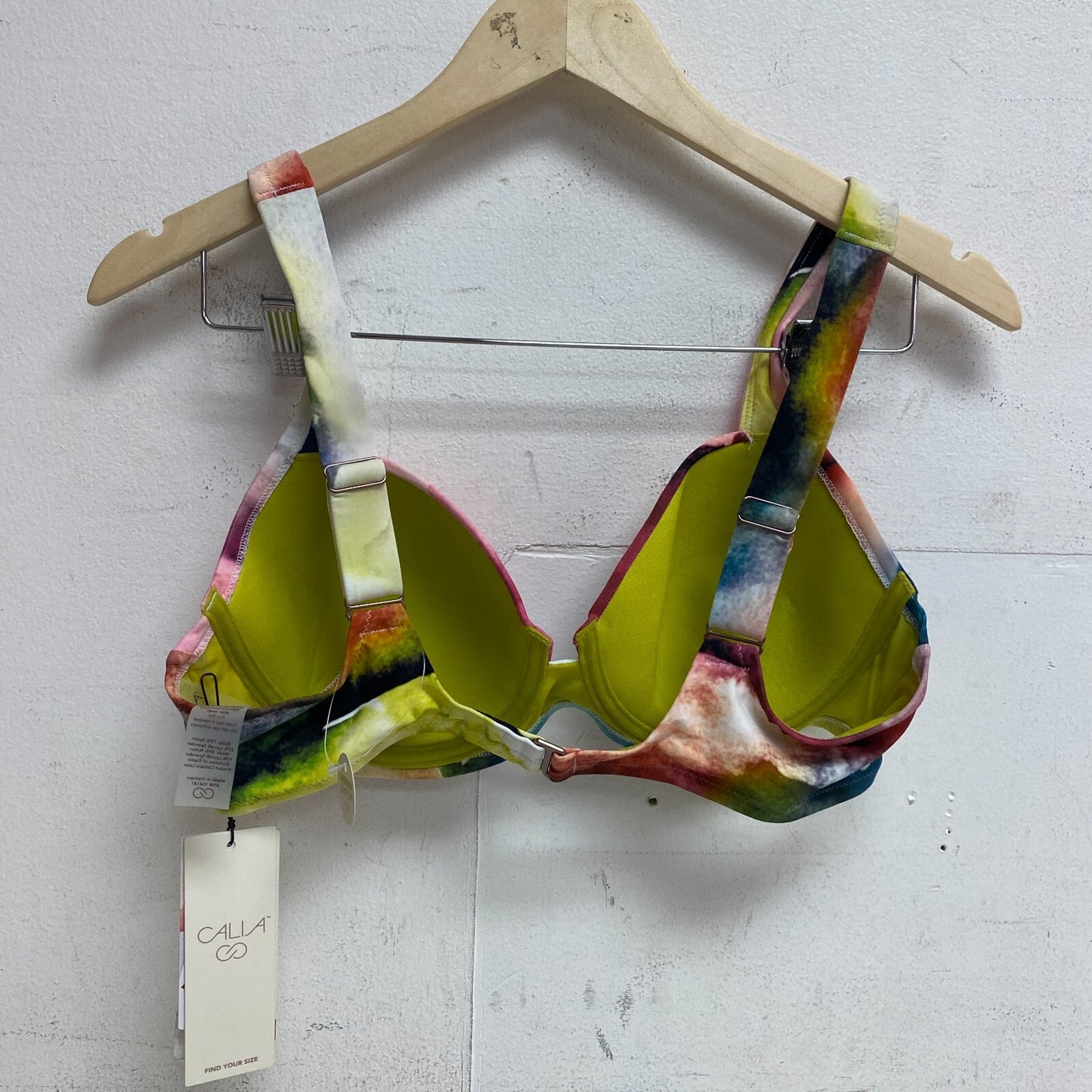 Calia Women's Medium Support Underwire Bikini Top Watercolor Multi WSA22206PRT