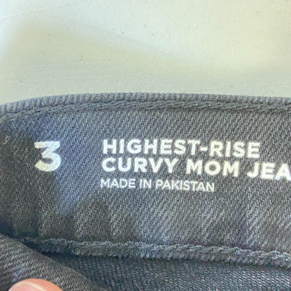 Arizona Curvy Mom Straight Ankle Fit Leg Jeans Women's Size 3 Color Black *NWT