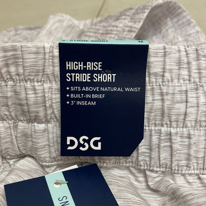 DSG Women's 3â Medium High Rise Heather Texture White Stride Shorts DAW12327PR