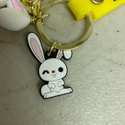 Assorted Silicone Despicable Me Minions Keychain Rabbit Minion Accessory