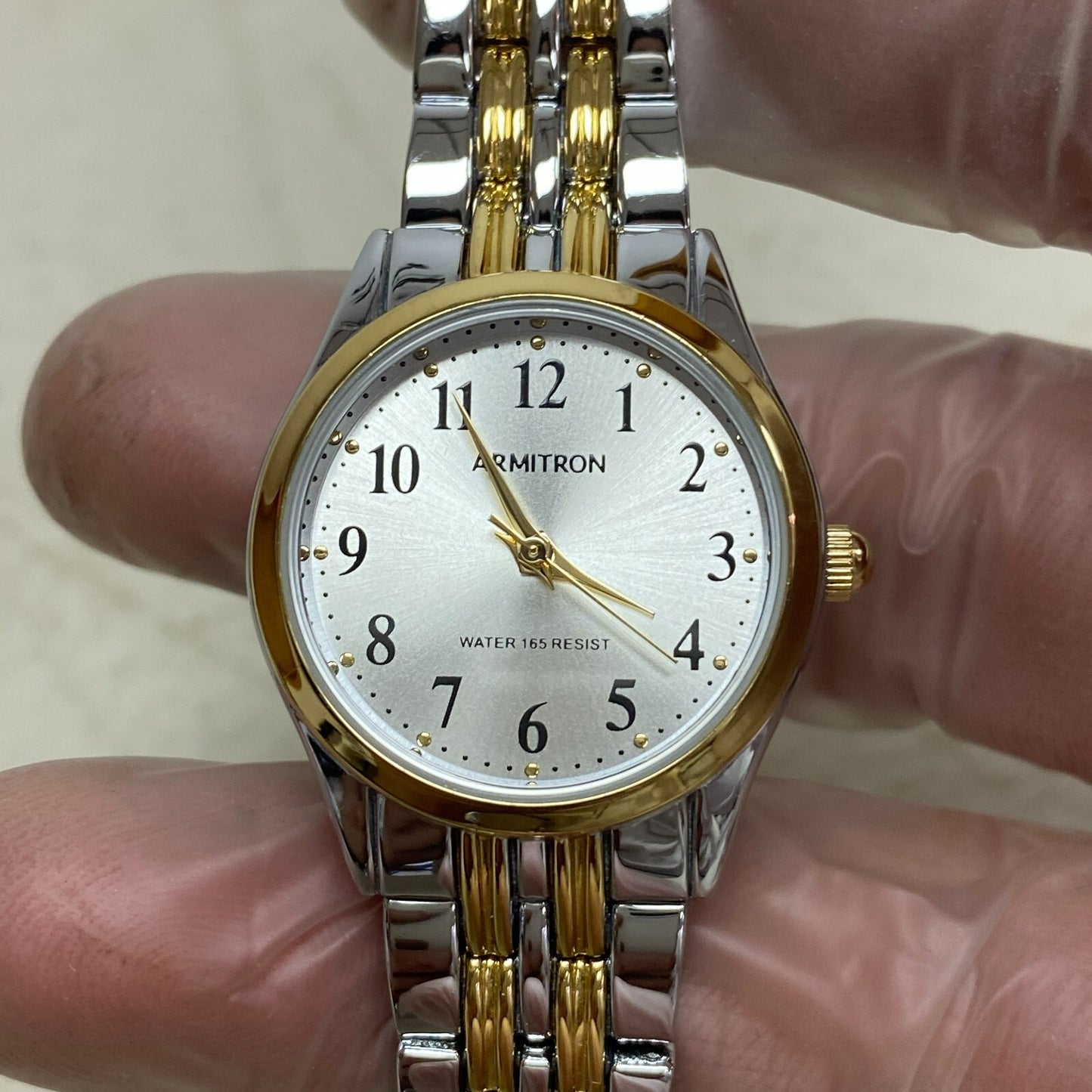 Armitron Women's Easy to Read Dial Bracelet Watch Gold/Silver Band 75/5304TB