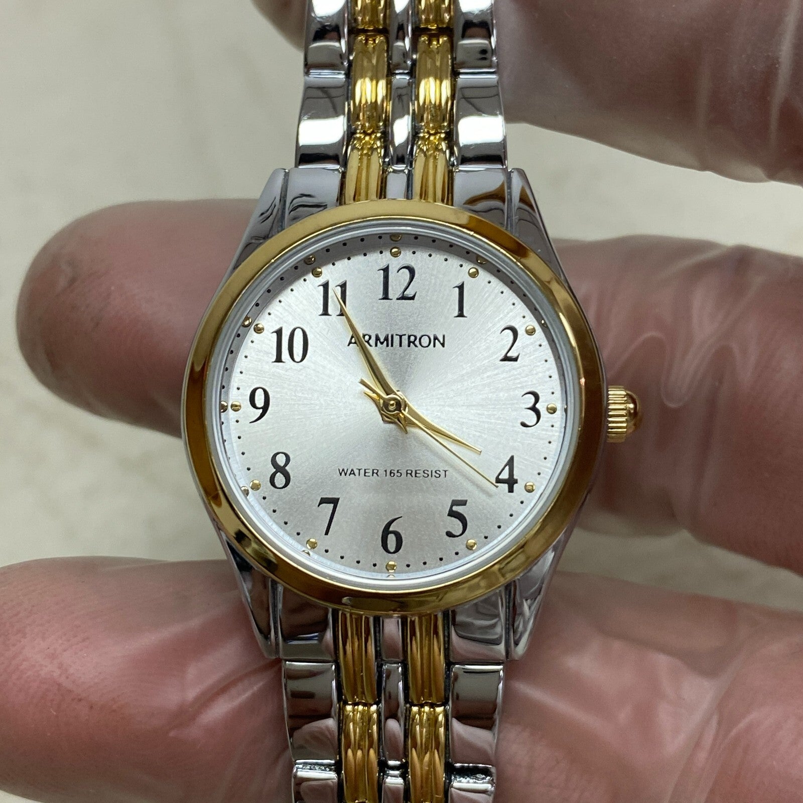 Armitron Women's Easy to Read Dial Bracelet Watch Gold/Silver Band 75/5304TB