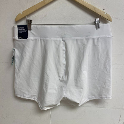 DSG Women's 5" Compression Short Pure White Solid Athletic Compressi DAW21500WP