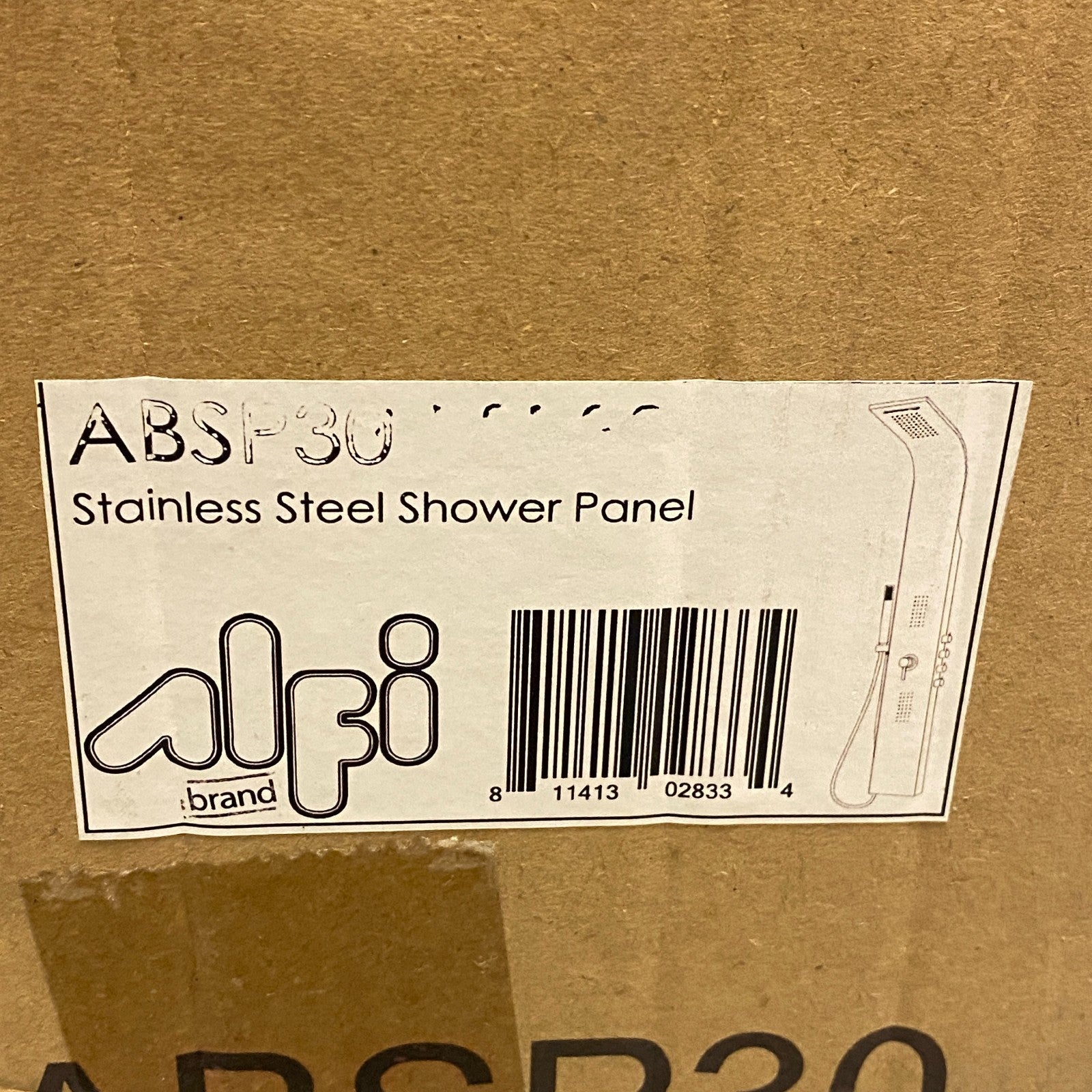 ALFI brand ABSP20 Alfi Trade Pressure Balanced Shower Panel - Stainless Steel