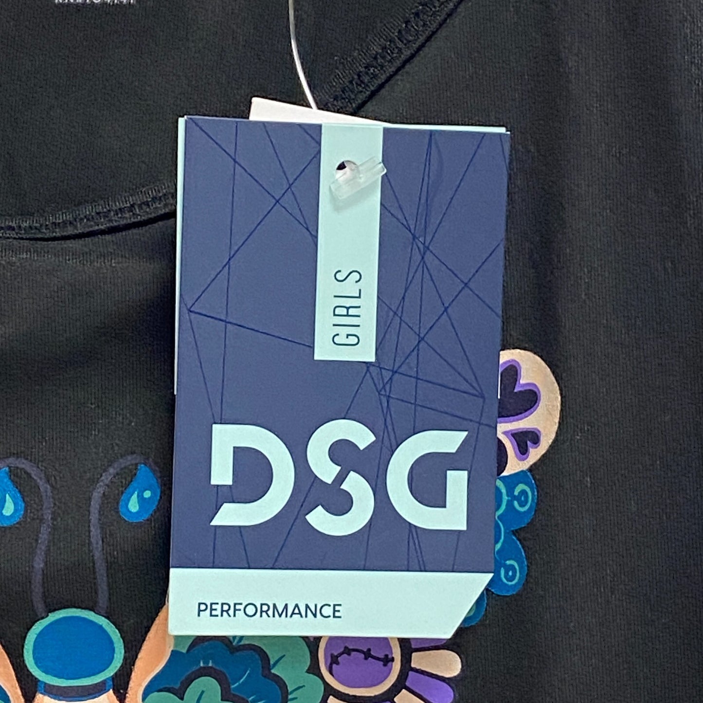 DSG Girl's Performance Relaxed Cute Graphic Tank Pure Black Butterfly DAG11103