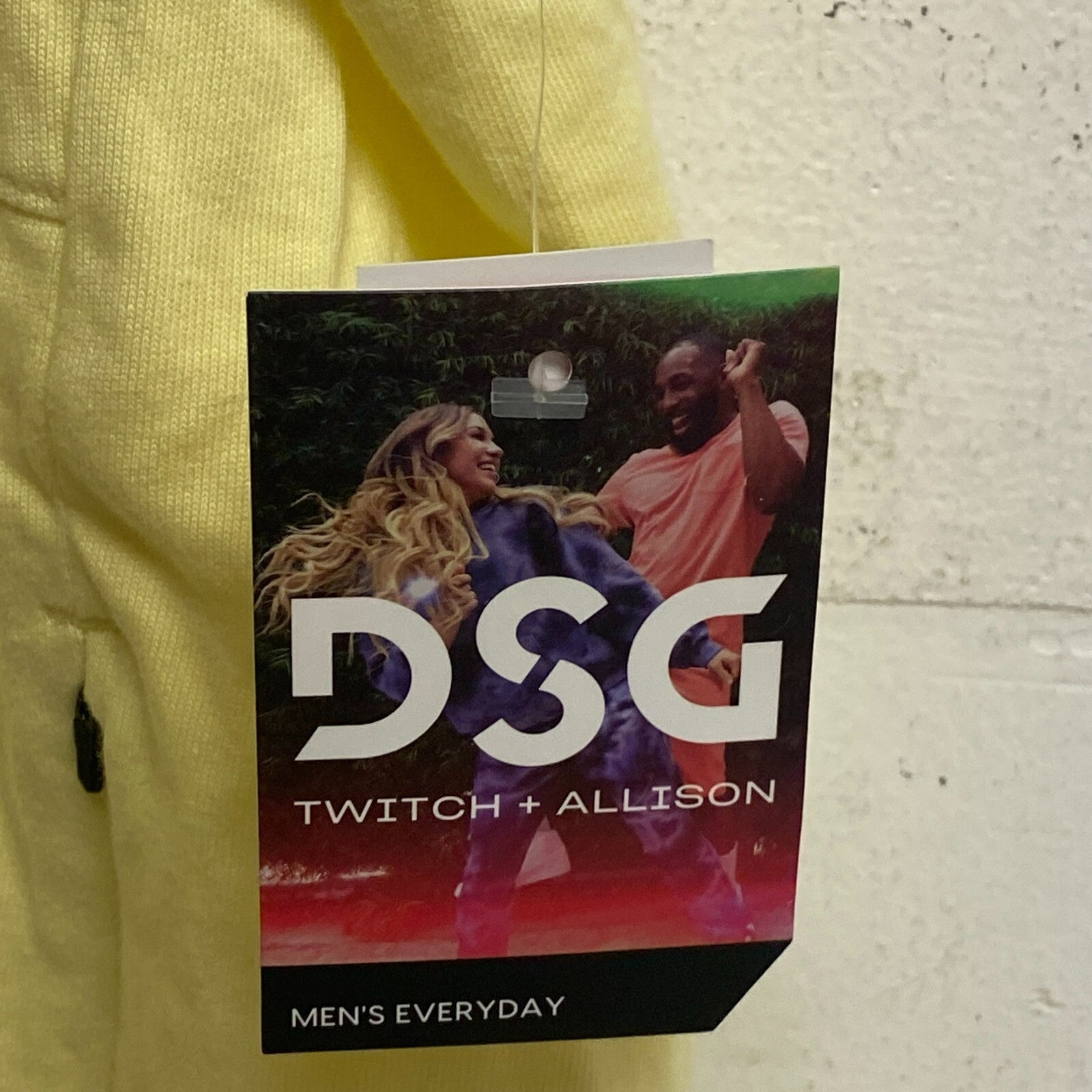 DSG X TWITCH + ALLISON Mens Zip Tank Sunny Yellow Top Solid Shirt BOSSM12104