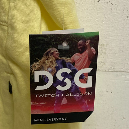 DSG X TWITCH + ALLISON Mens Zip Tank Sunny Yellow Top Solid Shirt BOSSM12104