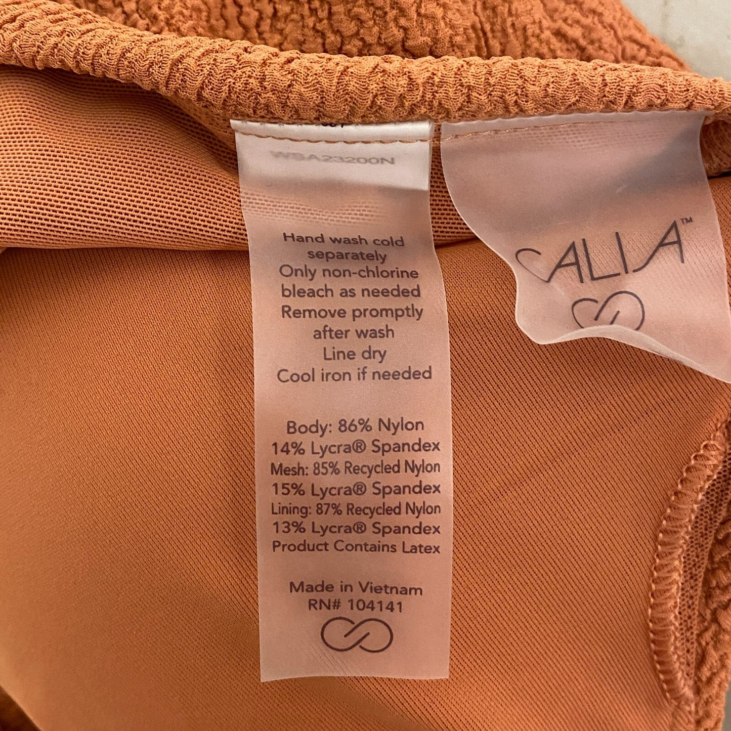 Calia Womens Tie Back Bikini Top Apricot Aura WSA23200