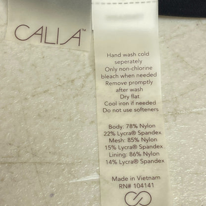 Calia Womens Weave mid rise Boy Short Pure Black swim Solid Trendy WSA20401