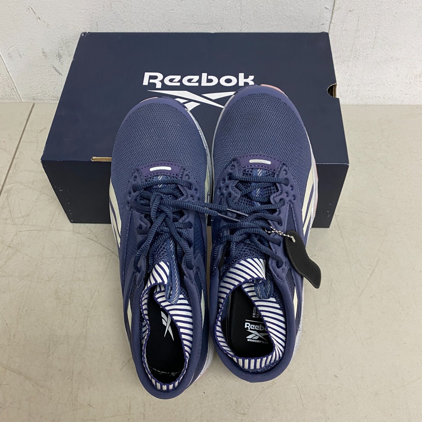 Reebok Women's HIIT TR Composite Toe Work Shoe Blue/Pink/White Size 10M RB481