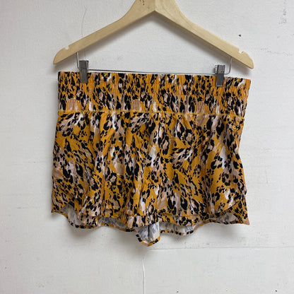Calia Women's 3''in Woven High Rise Petal Hem Short New Animal Glowing Umber New
