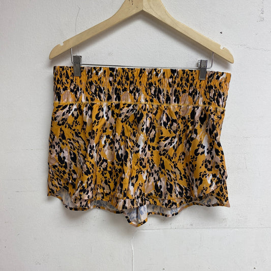 Calia Women's 3''in Woven High Rise Petal Hem Short New Animal Glowing Umber New