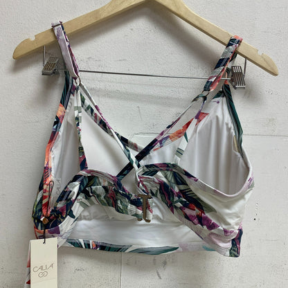 Calia Womens Cross Back Bikini Top Botanical Garden Floral Multi WSA20210PRTXWP