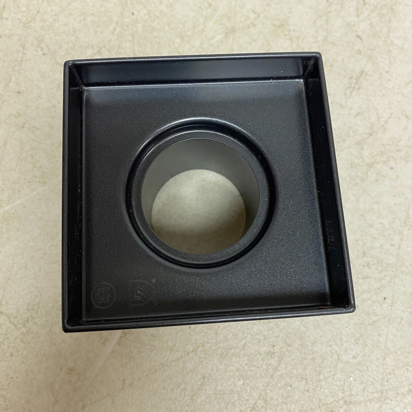 Signature Hardware 4'' Carmen Square Shower Drain - Matte Black