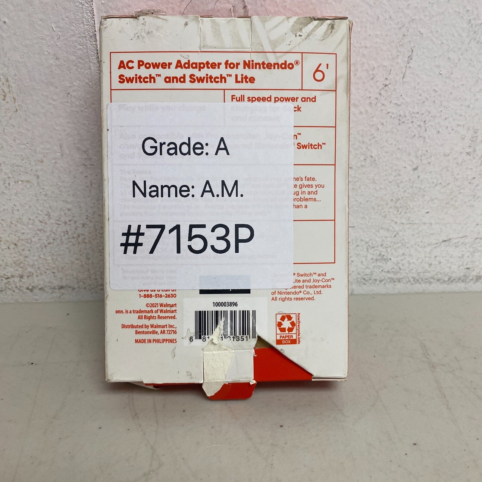 Game Onn AC Power Adapter for Nintendo Switch Switch Lite, 6ft Feet.,