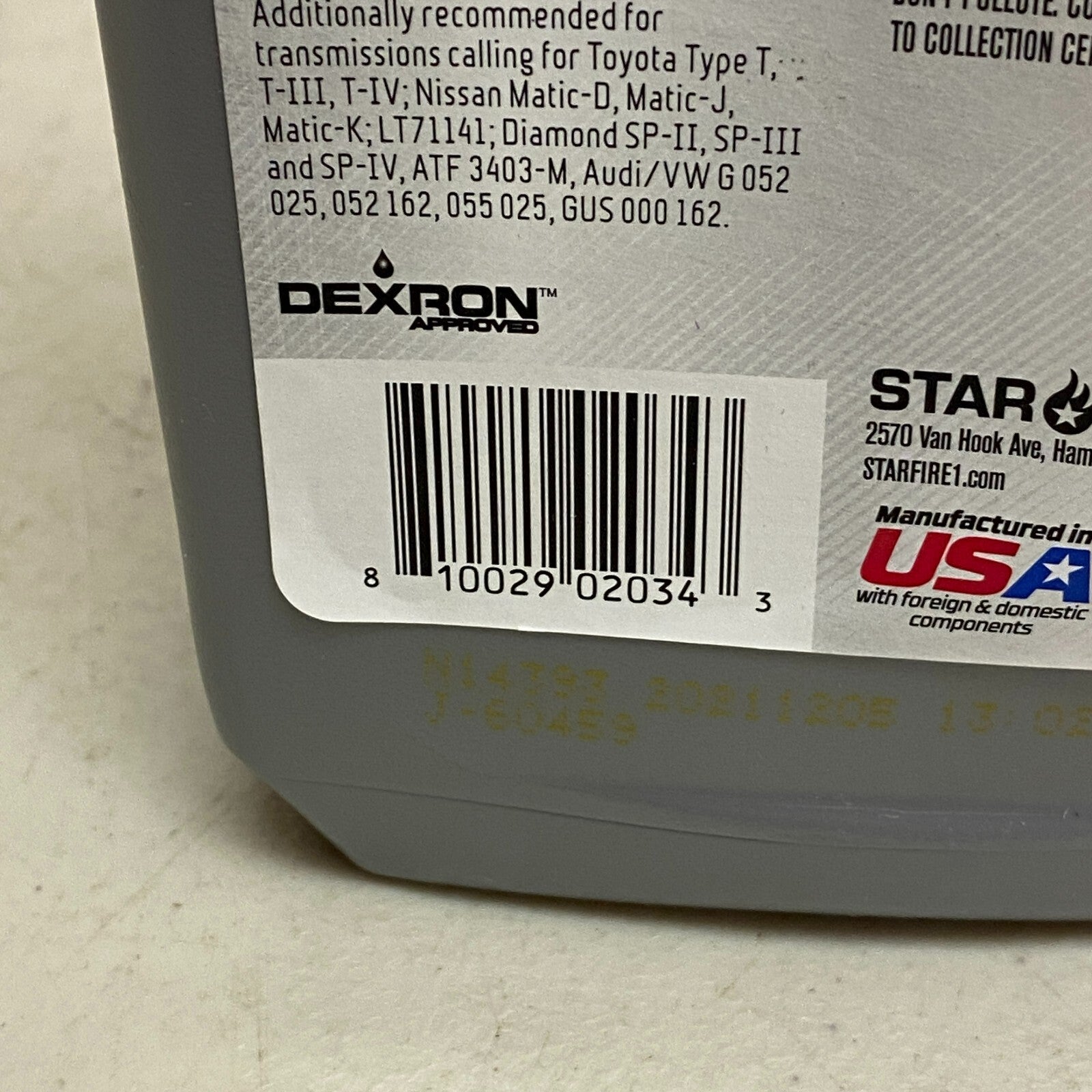 Star Fire Fully Synthetic Multi Vehicle Dexron-VI ATF Low Viscosity Automatic Tr