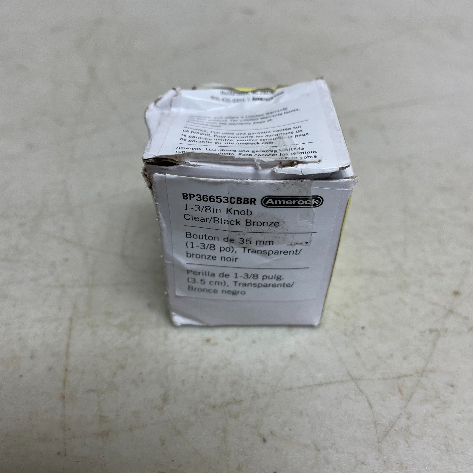 Amerock Glacio 1‑3/8″ Cabinet Knob Clear Black Bronze BP36653CBBR