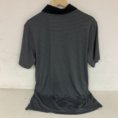 Walter Hagen Essentials Stripe Golf Polo Shirt Black MGA11371N