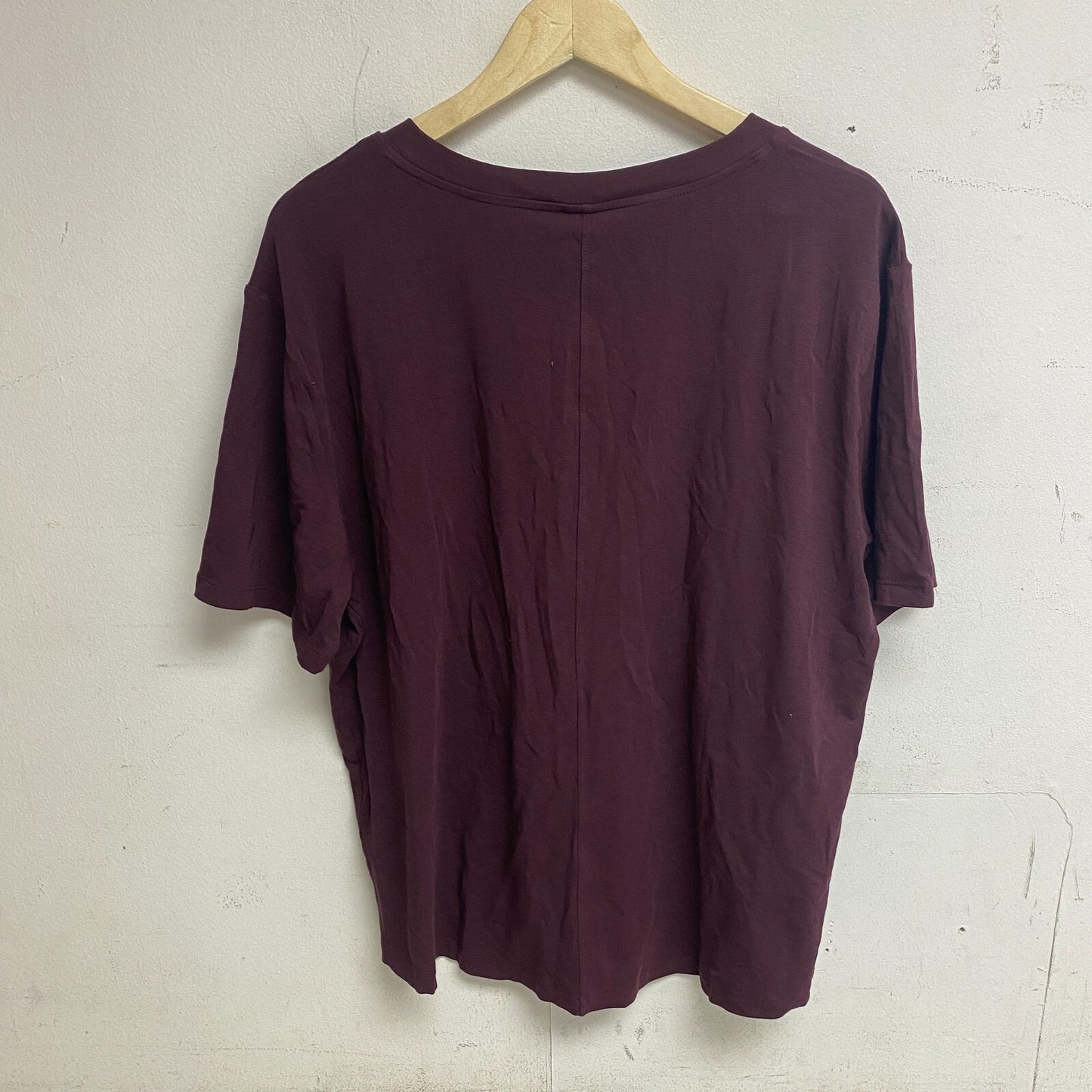 Calia Womens Everyday Relaxed Short Sleeve Tee Wine Size 1X, WAX11251WP New!