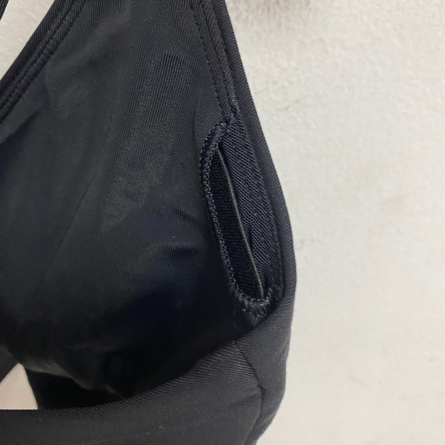 Calia Women's Swim Runched Front Cross Racerback Bikini Top Pure Black WSA23204