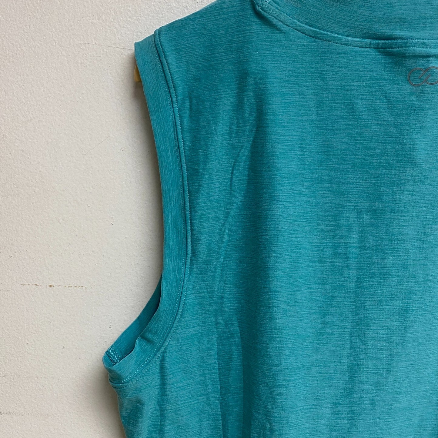 CALIA Women's Lustra lux Relaxed Fit Mock Neck Short Tank Spearmint WAX31295