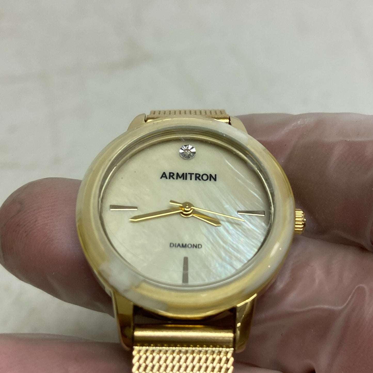 Armitron Women's Diamond-Accented Mesh Bracelet Watch, 75/5723GP