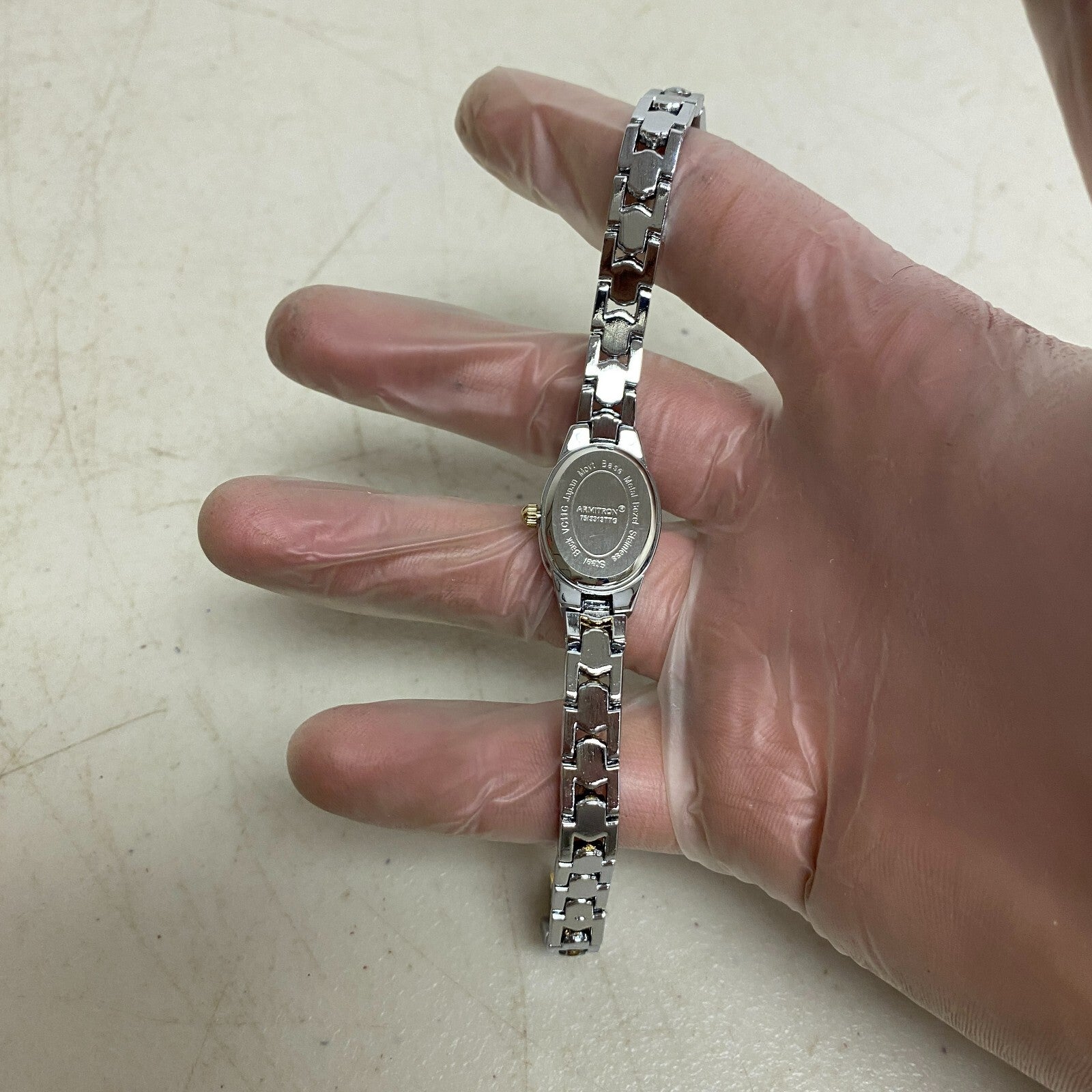 armitron womens watch 1Jewel Runs New Battery Swiss parts #75/3313ttg