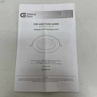 Commercial Electric 91470 4″ Color-Selectable Recessed LED Kit 3-pack ,,,,,,,,,,