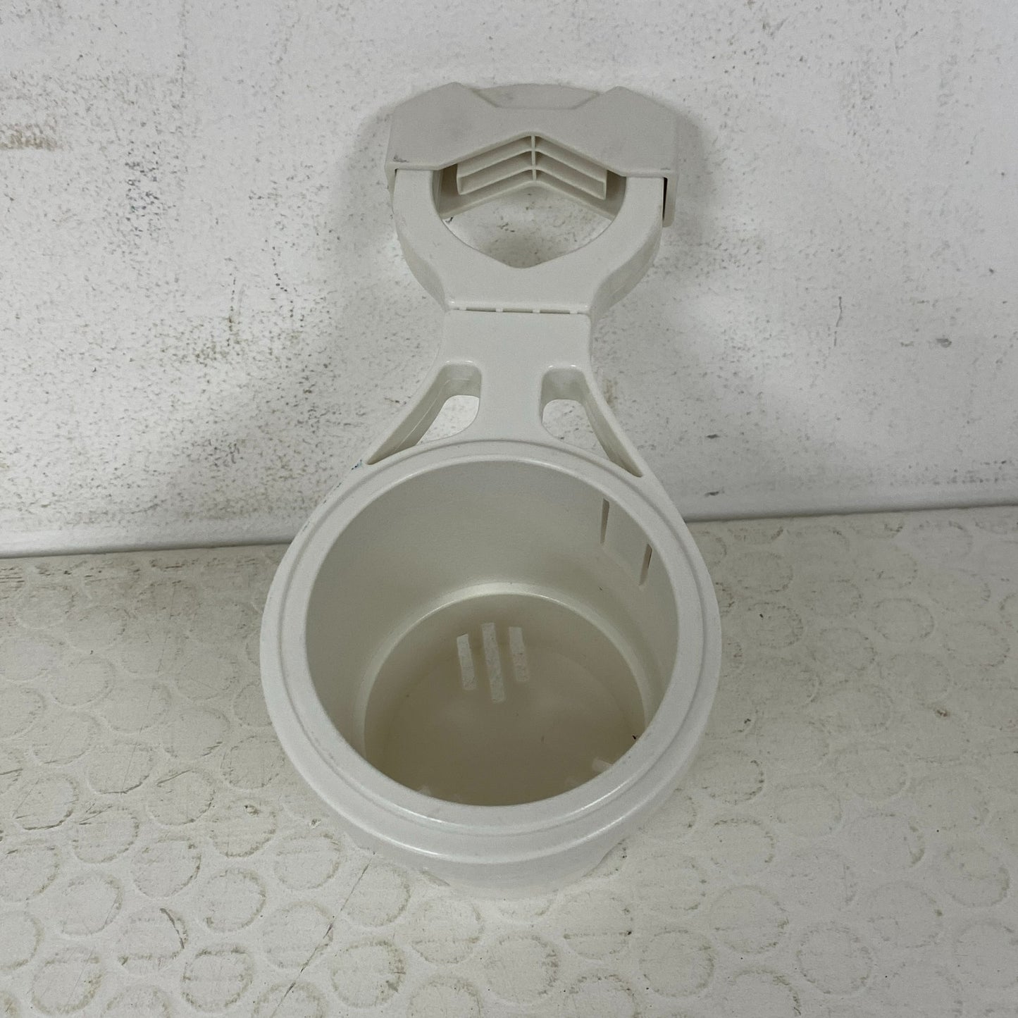 Camco 53083 Clamp-Mounted Large Cup Holder Fits 2 Inch Rails White