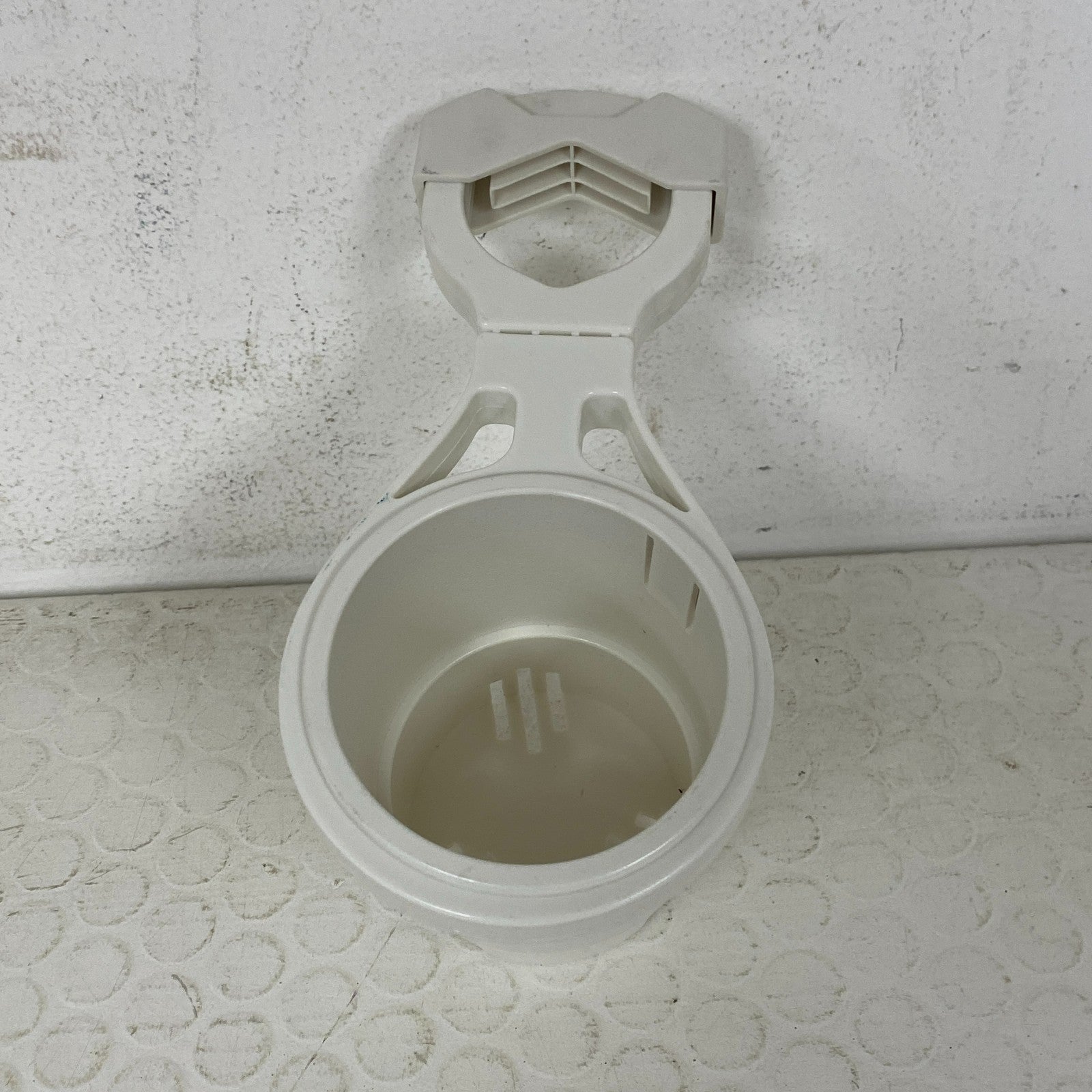 Camco 53083 Clamp-Mounted Large Cup Holder Fits 2 Inch Rails White