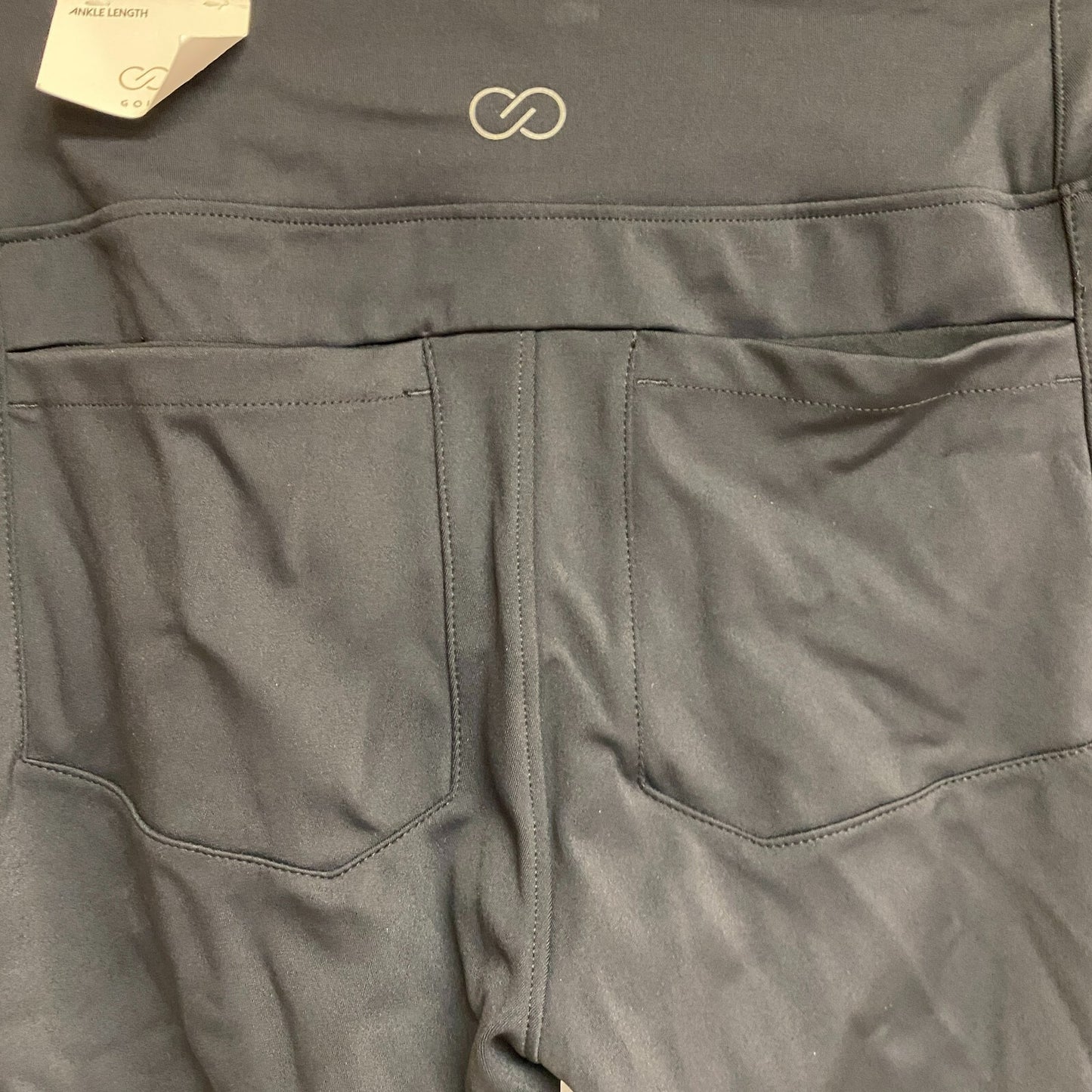 Calia Womens Front Leg Slit Pant Pure Black Ankle Solid Stylish WCG35001