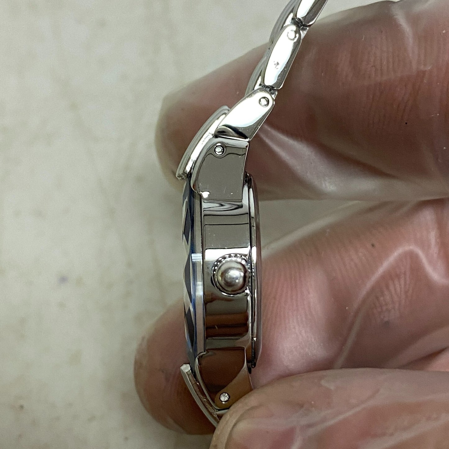 ARMITRON 75/3313SV Blue Dial Quartz Analog Women's Watch Sz. 7 1/4" New Battery